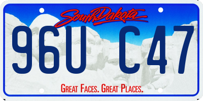 SD license plate 96UC47
