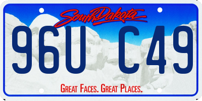 SD license plate 96UC49