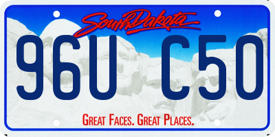 SD license plate 96UC50