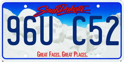 SD license plate 96UC52