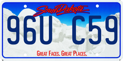 SD license plate 96UC59