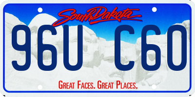 SD license plate 96UC60