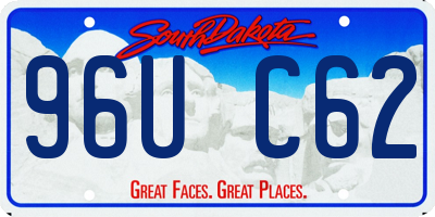 SD license plate 96UC62