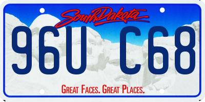 SD license plate 96UC68
