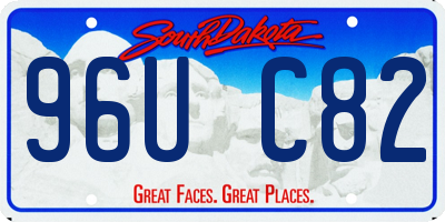 SD license plate 96UC82