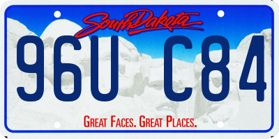 SD license plate 96UC84