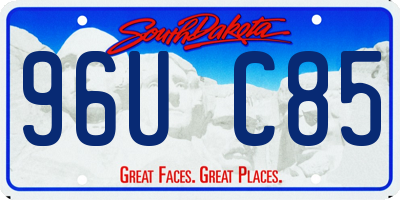 SD license plate 96UC85