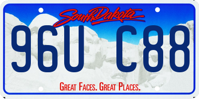 SD license plate 96UC88