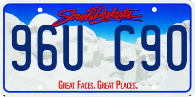 SD license plate 96UC90