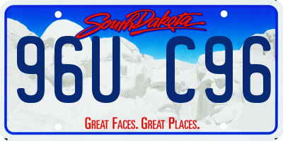 SD license plate 96UC96