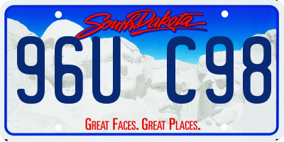 SD license plate 96UC98