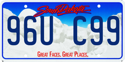 SD license plate 96UC99