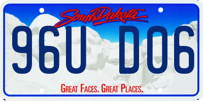 SD license plate 96UD06