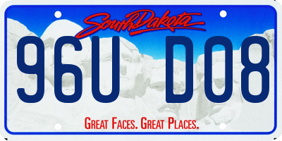 SD license plate 96UD08