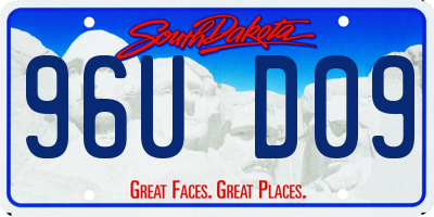 SD license plate 96UD09