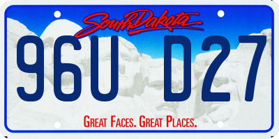 SD license plate 96UD27