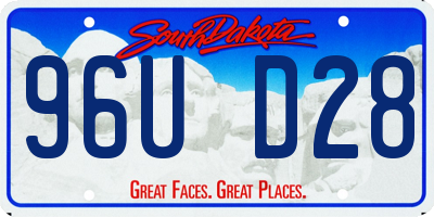 SD license plate 96UD28
