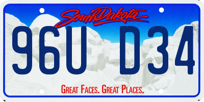 SD license plate 96UD34