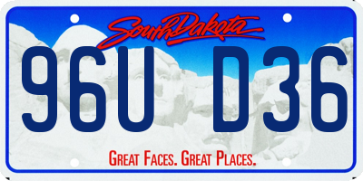 SD license plate 96UD36