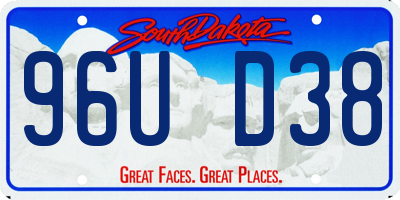 SD license plate 96UD38
