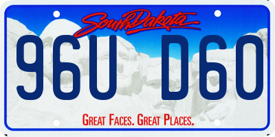 SD license plate 96UD60