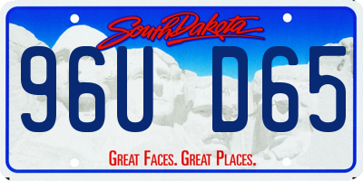 SD license plate 96UD65