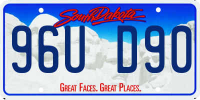 SD license plate 96UD90
