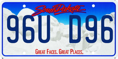 SD license plate 96UD96