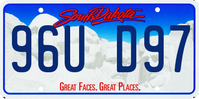 SD license plate 96UD97