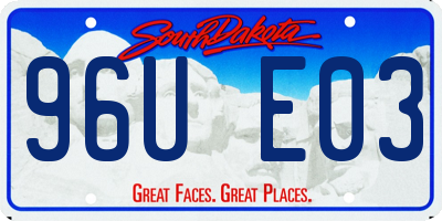 SD license plate 96UE03