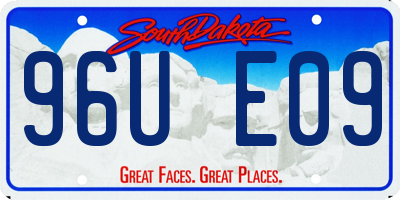 SD license plate 96UE09