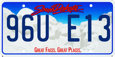 SD license plate 96UE13