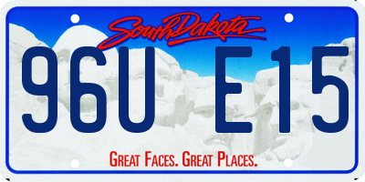 SD license plate 96UE15