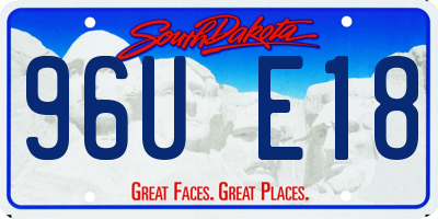 SD license plate 96UE18