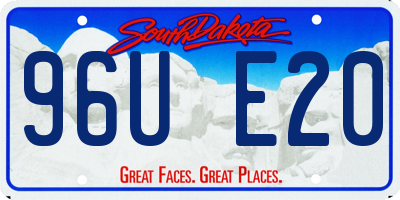 SD license plate 96UE20