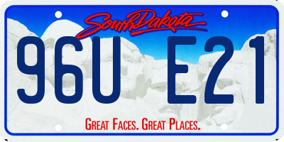 SD license plate 96UE21