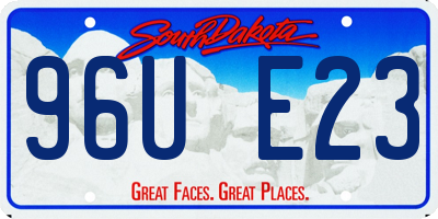 SD license plate 96UE23