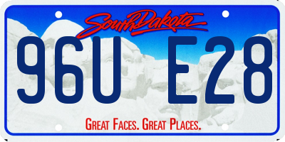 SD license plate 96UE28
