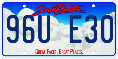 SD license plate 96UE30