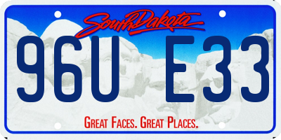SD license plate 96UE33