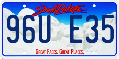 SD license plate 96UE35
