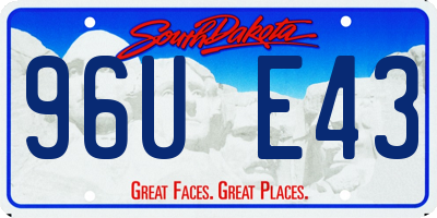 SD license plate 96UE43