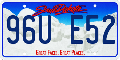 SD license plate 96UE52