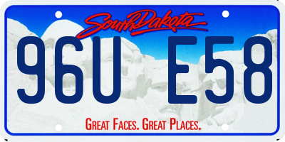 SD license plate 96UE58