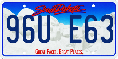 SD license plate 96UE63