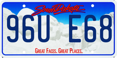 SD license plate 96UE68