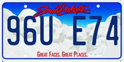 SD license plate 96UE74