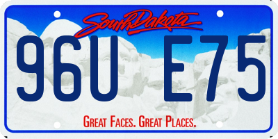 SD license plate 96UE75