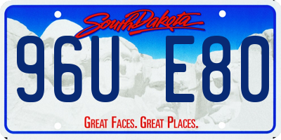 SD license plate 96UE80