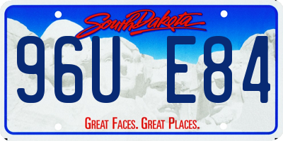 SD license plate 96UE84